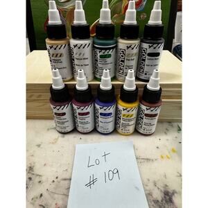 LOT OF 10 Golden High Flow Acrylics 1 fl. oz. /30 ml Sealed No Duplicates LOT109